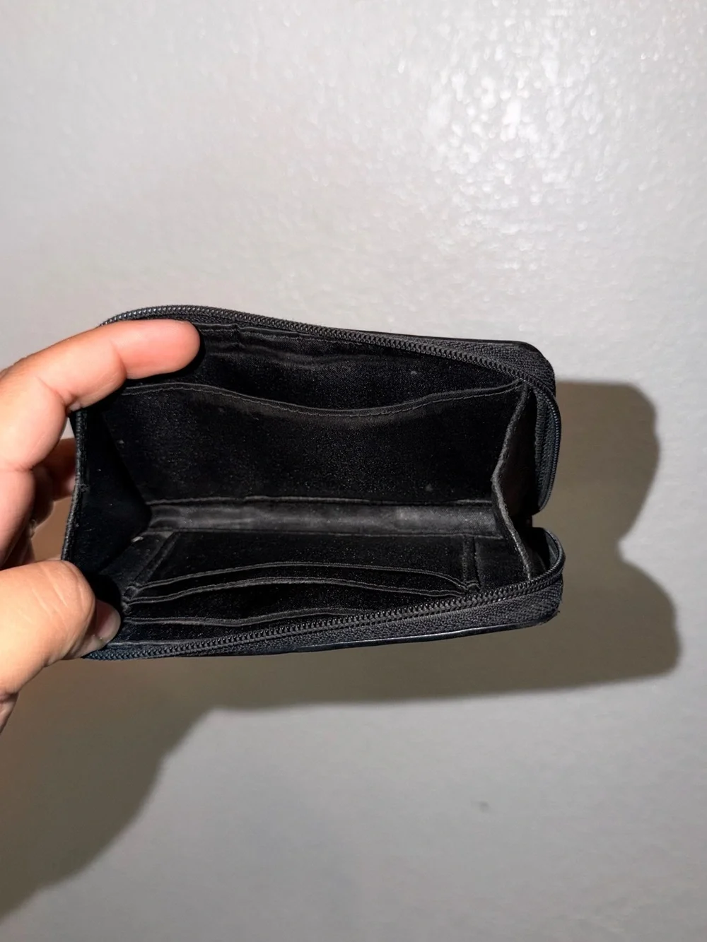 Coach Black Signature Zip Card Wallet